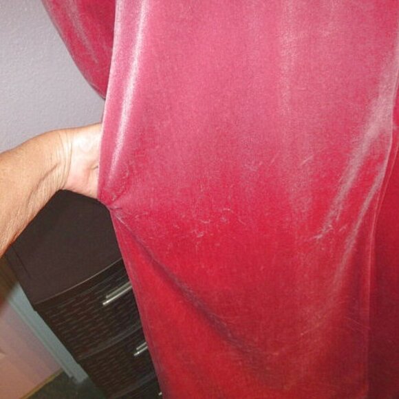 Vtg Gilligan & O'Malley Velour Nightgown Robe Size S Long Pockets Prairie Modest - Picture 3 of 12